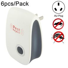 Repellente elettronico ad ultrasuoni per scarafaggi, zanzare, parassiti, 6 pezzi/pacco, spina AU