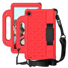 Custodia per tablet con custodia antiurto EVA serie Diamond per Amazon Kindle Fire HD7 2019/2017/2015 (rosso)
