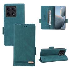 Custodia per telefono in pelle con chiusura magnetica Xiaomi Redmi K70E 5G (verde)