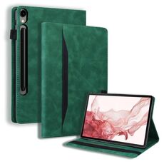 Custodia per tablet in pelle antiurto per Samsung Galaxy Tab S9 Ultra / S8 Ultra (verde)