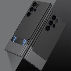 Per Samsung Galaxy S24 Ultra 5G GKK Mortise-Tenon Connection Contrast Color Custodia antiurto per telefono (Nero Argento)