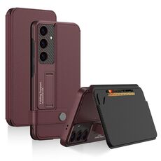 Per Samsung Galaxy S24+ 5G GKK Custodia a portafoglio in pelle con portafoglio, senza penna(Rosso)