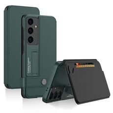 Per Samsung Galaxy S24 5G GKK Custodia a portafoglio in pelle con portafoglio, senza penna (verde)