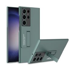 Per Samsung Galaxy S24 Ultra 5G GKK Custodia per telefono antiurto ultrasottile con supporto (verde foresta)