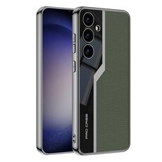 Per Samsung Galaxy S24 5G GKK placcatura TPU + custodia per telefono in pelle Supercar a copertura totale (verde)