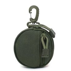 Mini portamonete portatile tascabile, portachiavi, marsupio (verde militare)