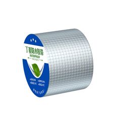 Nastro adesivo butilico impermeabile in foglio di alluminio, spessore 1,2 mm, larghezza x lunghezza: 10 cm x 10 m