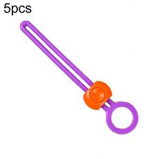 5 clip per nastro sigillante per cucina, freschezza degli alimenti, sigillante multiuso (viola)