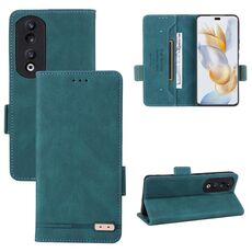 Custodia per telefono in pelle con chiusura magnetica per Honor 90 Pro (verde)