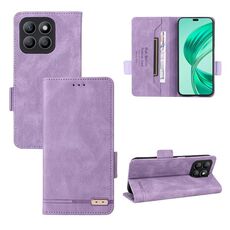 Custodia per cellulare in pelle con chiusura magnetica per Honor X8b (viola)