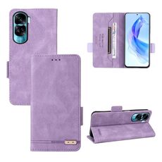 Custodia per telefono in pelle con chiusura magnetica per Honor X50i / 90 Lite (viola)