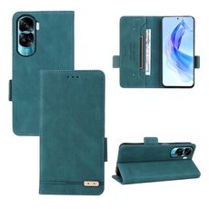 Custodia per telefono in pelle con chiusura magnetica per Honor X50i / 90 Lite (verde)