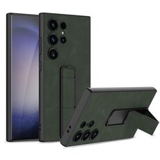 Per Samsung Galaxy S24 Ultra 5G GKK Skin Feel Custodia pieghevole in pelle smerigliata (verde)