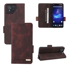 Custodia per telefono in pelle con chiusura magnetica per ASUS Zenfone 8/8 Pro (marrone)