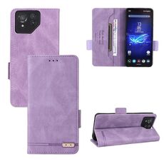 Custodia per telefono in pelle con chiusura magnetica per ASUS Zenfone 8/8 Pro (viola)