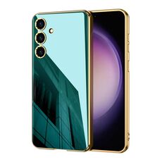 Custodia per telefono a copertura totale in TPU galvanico GKK per Samsung Galaxy S24+ 5G (verde)