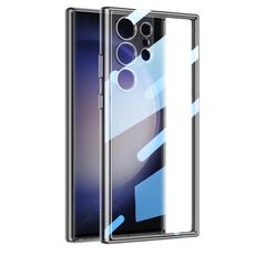 Per Samsung Galaxy S24 Ultra 5G GKK Space Frame Custodia trasparente per PC + TPU (nero trasparente)