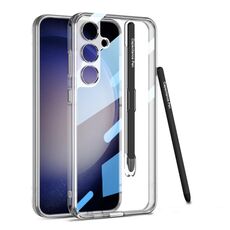 Per Samsung Galaxy S24+ 5G GKK Space Frame Custodia trasparente per PC + TPU con penna (trasparente)