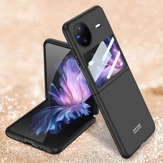 Per vivo X Flip GKK Custodia per telefono con vibrazione ultrasottile integrata a copertura totale (nera)