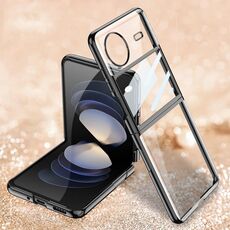 Per vivo X Flip GKK Custodia per telefono galvanica integrata a copertura totale (nera)
