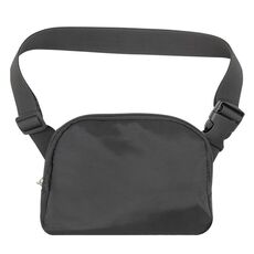 Borsa da petto impermeabile in nylon Tasca per sport all'aria aperta Borsa per cellulare da corsa (nera)