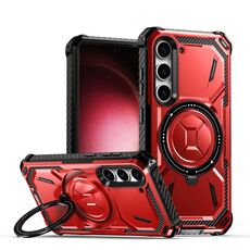 Custodia per telefono con supporto per serie Armor per Samsung Galaxy S24 5G (rossa)