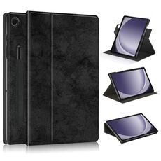 Custodia per tablet in pelle intelligente con supporto con rotazione a 360° per Samsung Galaxy Tab A9+ (nera)