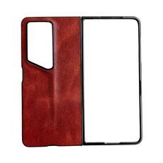Custodia per telefono pieghevole in pelle modello Crazy Horse per Honor Magic V2 RSR Porsche Design (rosso)