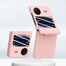 Custodia per telefono pieghevole integrata con albero centrale per vivo X Flip PC Skin Feel (rosa)