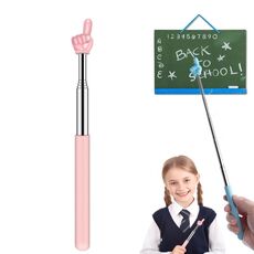 Puntatore retrattile per insegnante, puntatore allungabile per dito per la scuola (colore casuale)