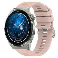 Per Huawei Watch GT3 Pro 43mm 20mm Cinturino in silicone morbido a tinta unita (rosa)