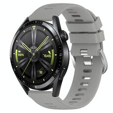 Per Huawei Watch GT3 42mm 20mm Cinturino in silicone morbido a tinta unita (grigio)