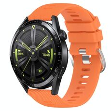 Per Huawei Watch GT3 42mm 20mm Cinturino in silicone morbido a tinta unita (arancione)