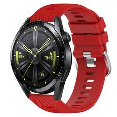 Per Huawei Watch GT3 42mm 20mm Cinturino in silicone morbido a tinta unita (rosso)
