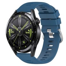 Per Huawei Watch GT3 42mm 20mm Cinturino in silicone morbido a tinta unita (blu)