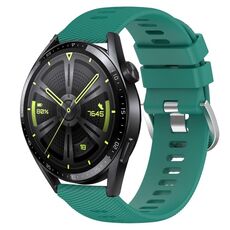 Per Huawei Watch GT3 42mm 20mm Cinturino in silicone morbido a tinta unita (verde)