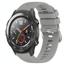 Per Huawei Watch 2 Cinturino per orologio in silicone morbido tinta unita da 20 mm (grigio)