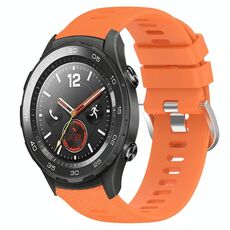 Per Huawei Watch 2 Cinturino per orologio in silicone morbido a tinta unita da 20 mm (arancione)