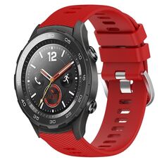 Per Huawei Watch 2 Cinturino per orologio in silicone morbido a tinta unita da 20 mm (rosso)