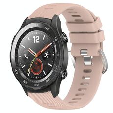 Per Huawei Watch 2 Cinturino per orologio in silicone morbido a tinta unita da 20 mm (rosa)