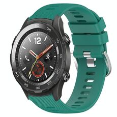 Per Huawei Watch 2 Cinturino per orologio in silicone morbido tinta unita da 20 mm (verde)