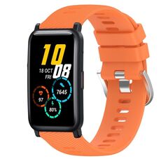 Cinturino per orologio in silicone morbido a tinta unita For Honor Watch ES 20 mm (arancione)