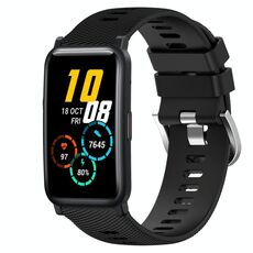 Cinturino per orologio in silicone morbido a tinta unita For Honor Watch ES 20 mm (nero)