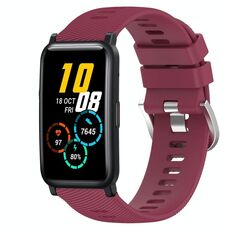Cinturino per orologio in silicone morbido a tinta unita For Honor Watch ES da 20 mm (rosso vino)