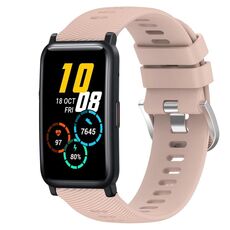 Cinturino per orologio in silicone morbido a tinta unita For Honor Watch ES 20 mm (rosa)