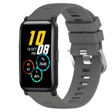 Cinturino per orologio in silicone morbido a tinta unita For Honor Watch ES da 20 mm (grigio scuro)