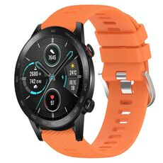 Per Honor MagicWatch2 42mm 20mm Cinturino in silicone morbido a tinta unita (arancione)