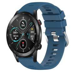 Per Honor MagicWatch2 42mm 20mm cinturino in silicone morbido a tinta unita (blu)