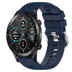 Per Honor MagicWatch2 42mm 20mm cinturino in silicone morbido a tinta unita (blu notte)