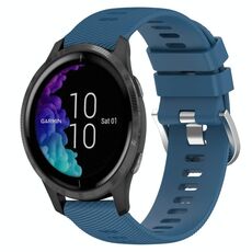 Per cinturino in silicone morbido a tinta unita Garmin Venu 20 mm (blu)